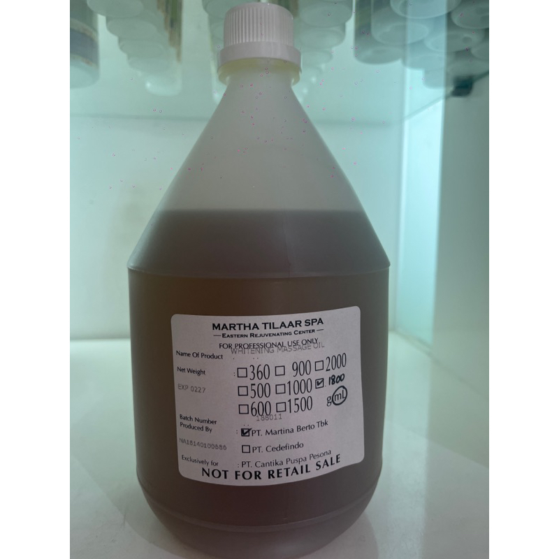 dewi sri spa whitening massage oil 1.8 liter