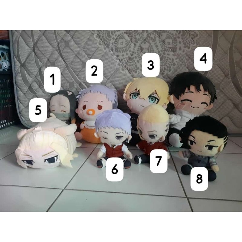 Boneka Plushie Tokyo Revengers Jujutsu Kaisen Demon Slayer