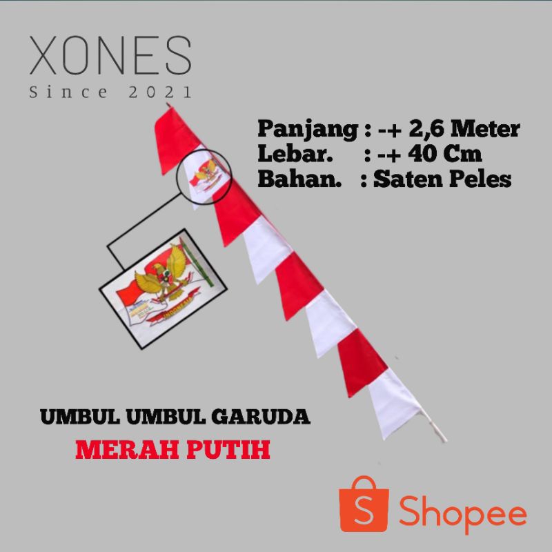 RB Bendera Umbul Umbul Warna Warni Murah harga Grosir 20 pcs/1 kodi Merah Putih Umbul Umbul Garuda