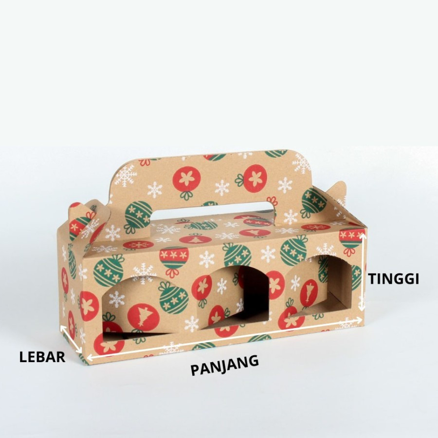 

Box Jinjing Hampers Natal Dus Toples Jar 600ml Isi 3 Parcel Christmas box premium coklat natal serbaguna (10pcs)