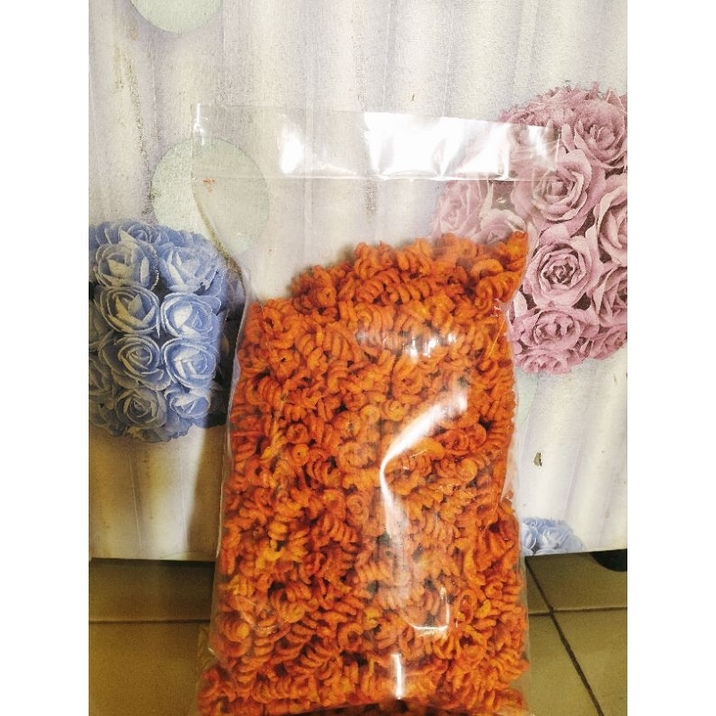 

Makaroni spiral daun jeruk snack food 500g