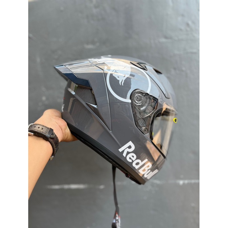 HELM ALV GENESIS MOTIF RED BULL VISOR - PUTIH