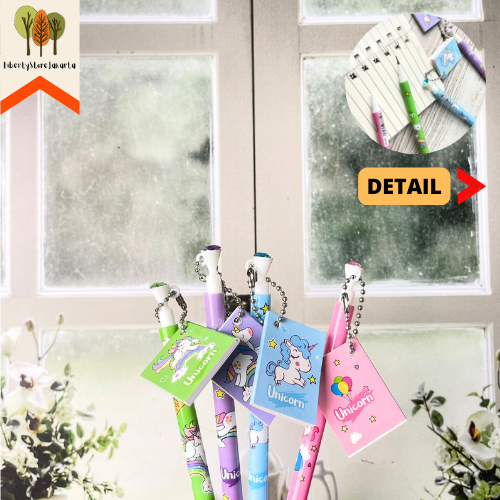 

Pensil Cetek Isi Ulang Mekanik Gantungan Buku Mini Unicorn PCM-1029