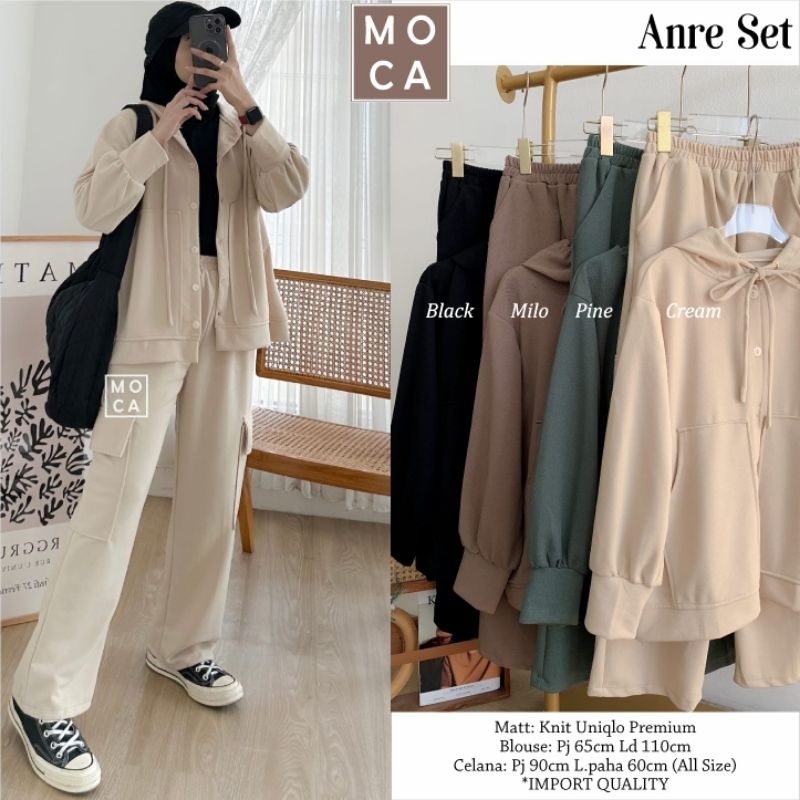 Anre Set Knit UNIQLO Premium by Moca