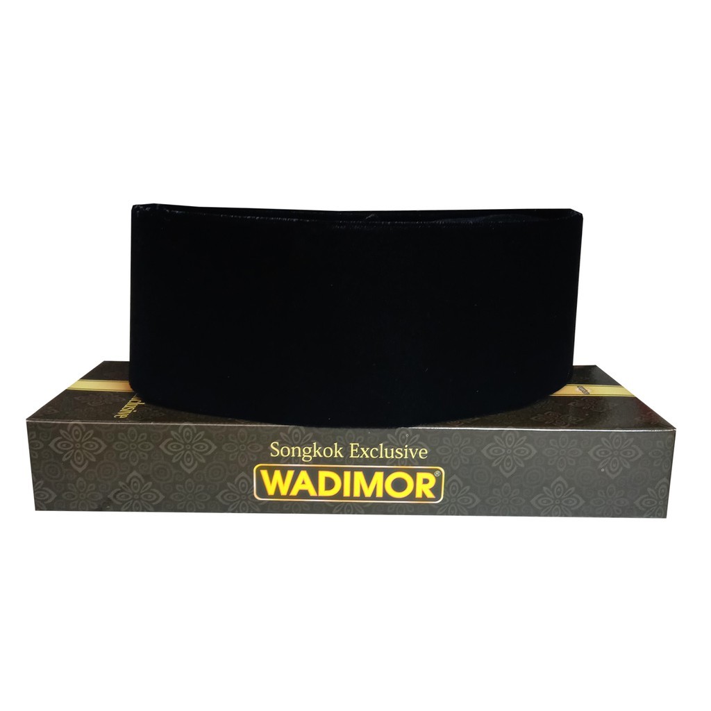 Peci Songkok Wadimor Hitam Model AC Tinggi 10