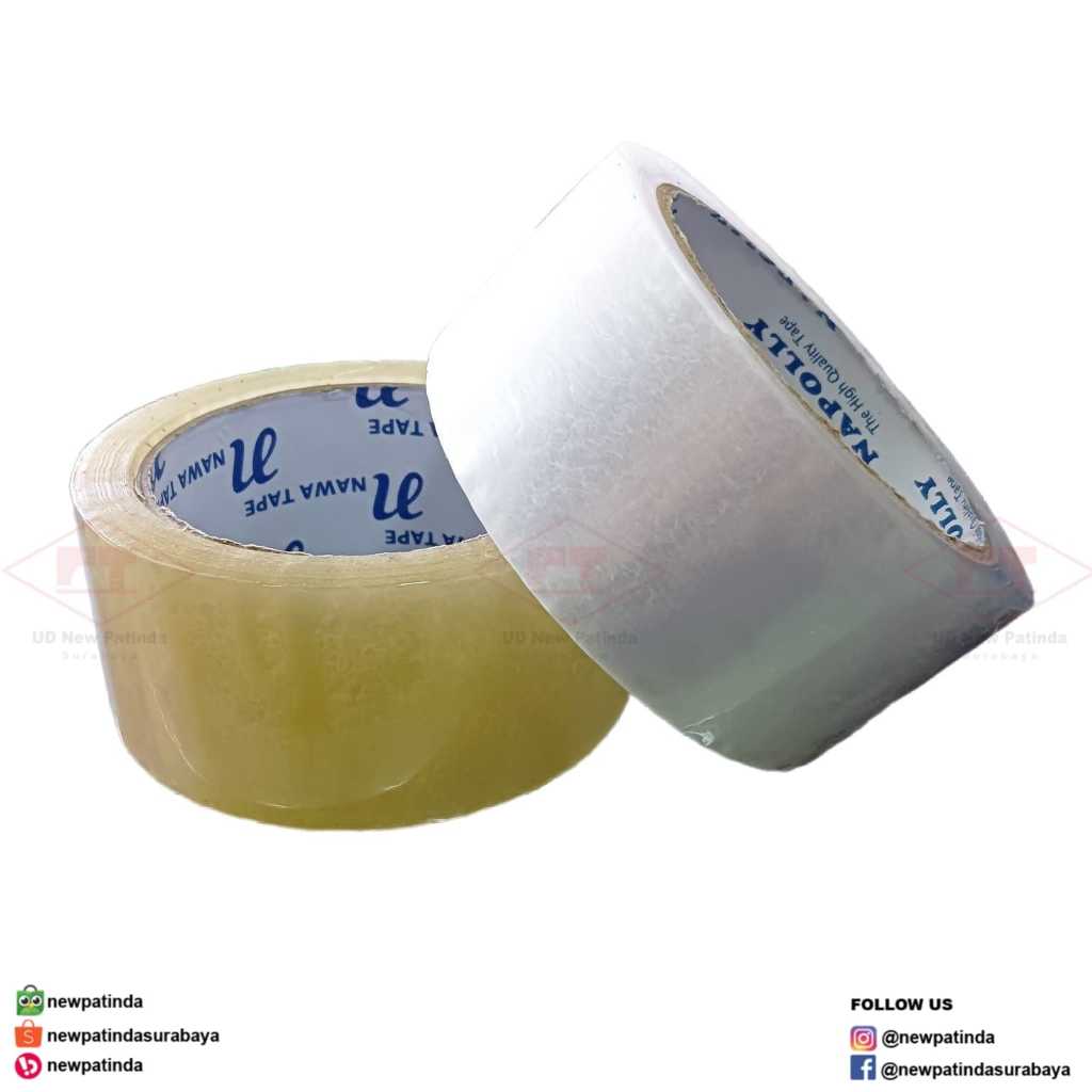 

Isolasi / Lakban Bening Ukuran 2 Inch 90 Yard