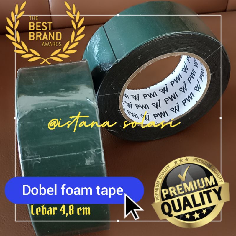 Dobel foam tape lebar 4,8cm panjang 5 meter daya rekat super kuat