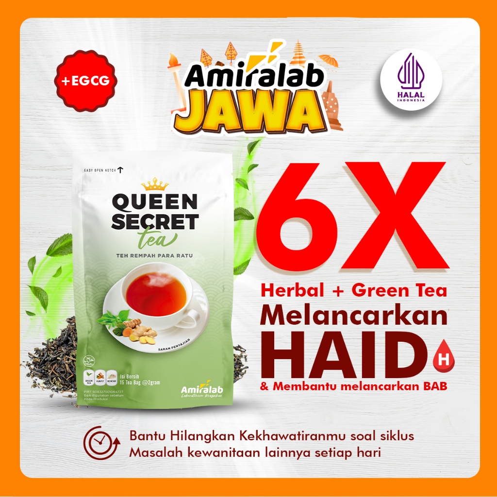 

QUEEN SECRET TEA Minuman Teh Wanita Herbal Siklus Teratur 15 Bag