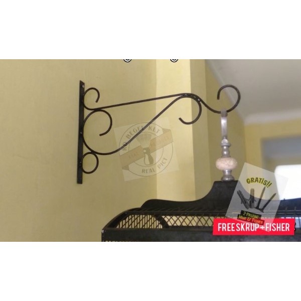 STANDING HOLDER CANTOLAN SANGKAR BURUNG RAK POT GPLSM / GANTUNGAN SANGKAR BURUNG MURAI BAHAN BESI