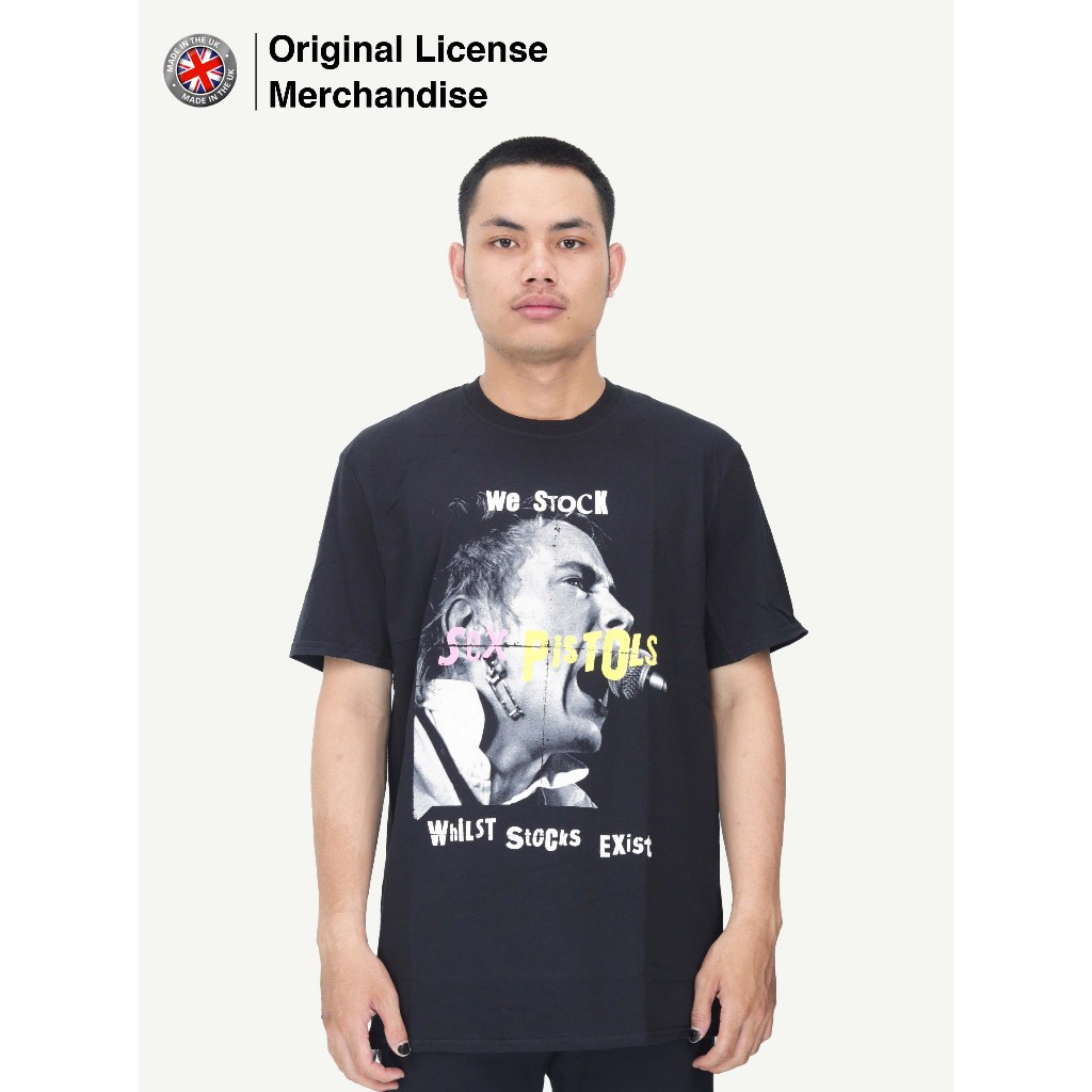 Kaos Baju Pendek Hitam Casual Pria Wanita Dewasa Band Musik SEX PISTOLS Original We Stock