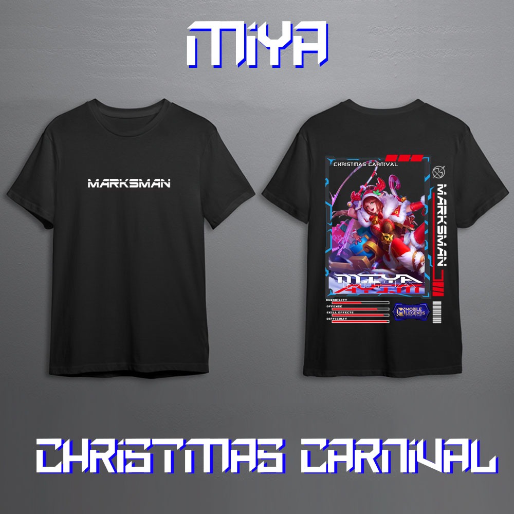 Kaos Pria Mobile Legend Hero Miya Markman Skin Keren//Kaos Mobile Legend//Kaos ML//Kaos Skin Miya Ma