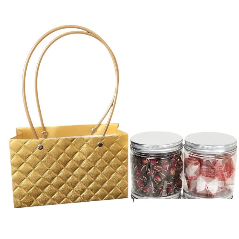 

10 PC GOODIE BAG TAS HAMPERS GOLD EMAS RED MERAH