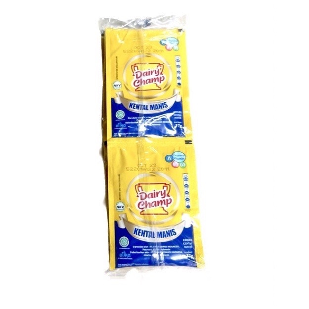 

Susu sachet Kental Manis dairy champ (6pcs)/ SUSU KENTAL MANIS DAIRY CHAM [6 PCS]