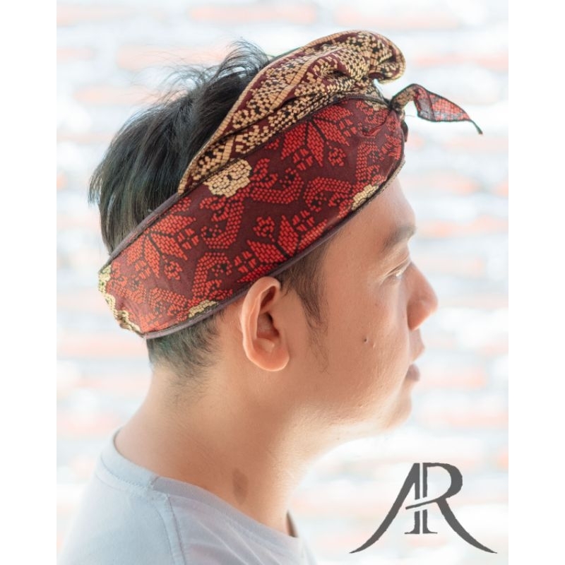 udeng bali jadi udeng bali siap pakai motif batik ukuran kepala pria dewasa murah gratis ongkir