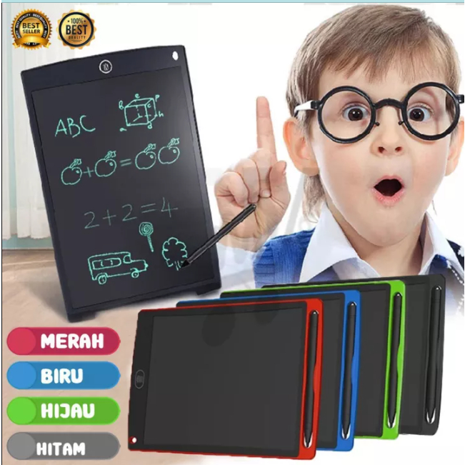 LCD Drawing Writing Tablet 8.5 Inch Mainan Papan Tulis Bisa Hapus Board Digital Pad Edukasi Pen Gamb
