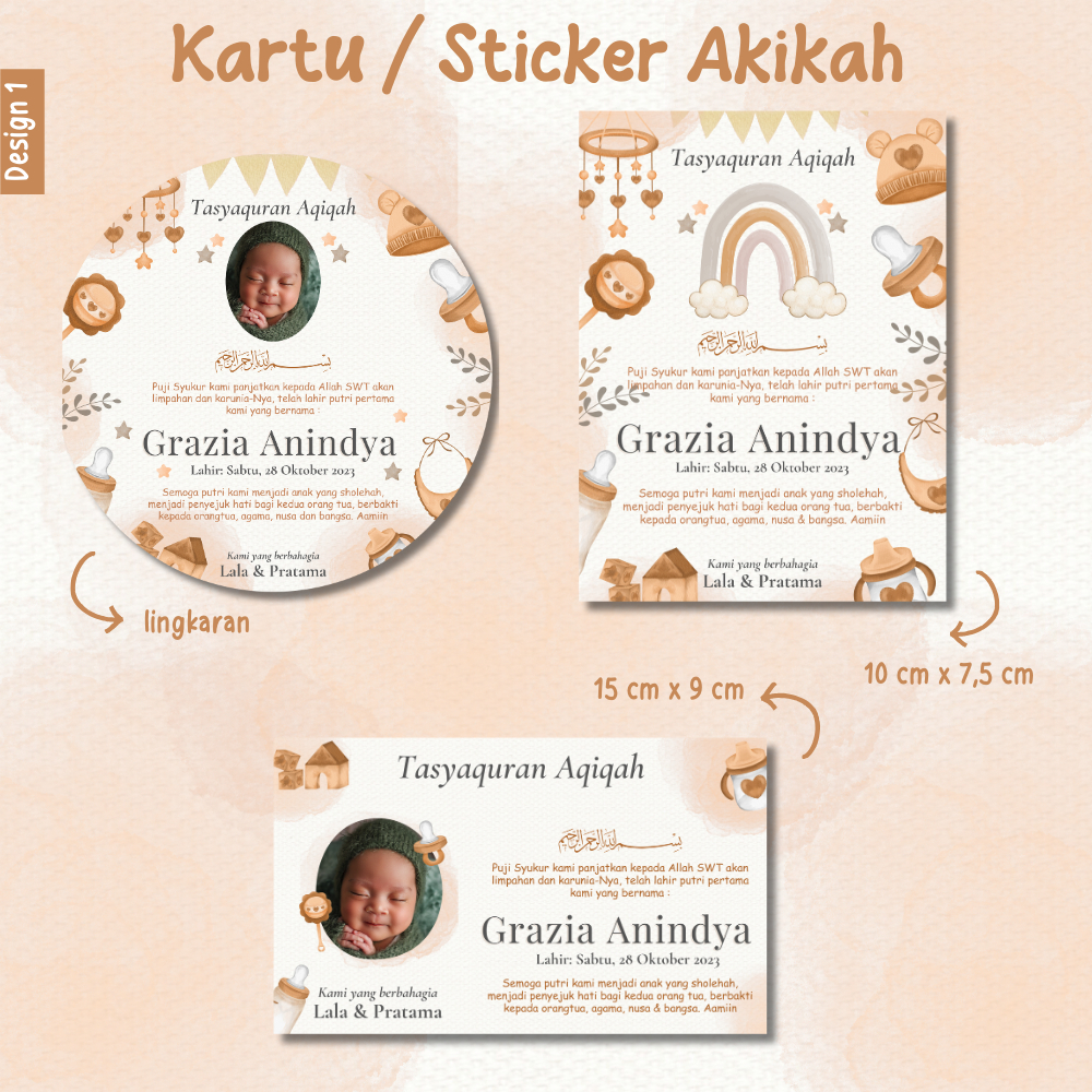 

Stiker Label Aqiqah / Stiker Aqiqah / Stiker Kelahiran (Stiker & Kartu)