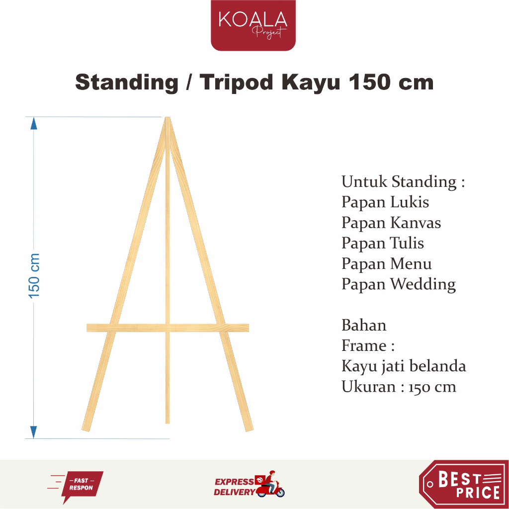 

STANDING TRIPOD EASEL PAPAN TULIS - KOALA PROJECT