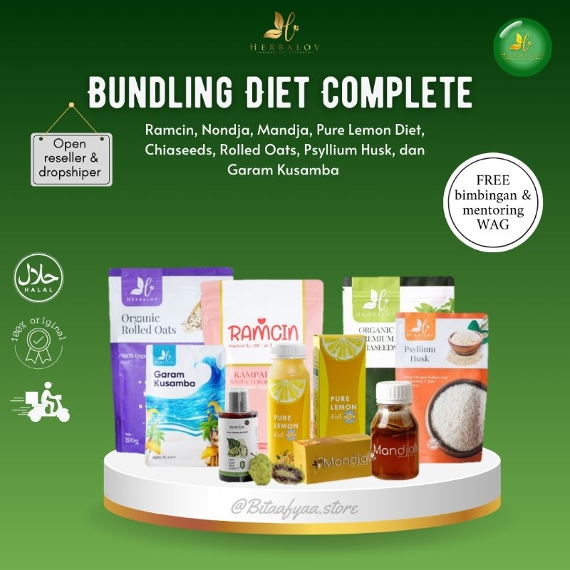 Herbalov - Bundling Diet Complete | Paket Lengkap DBH (Diet Bahagia Herbalov)