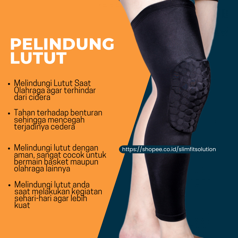 Craneyyeye Kneepad Deker Sepak Bola Pelindung Lutut Futsal Olahraga Basket Deker Lutut Panjang Kiper