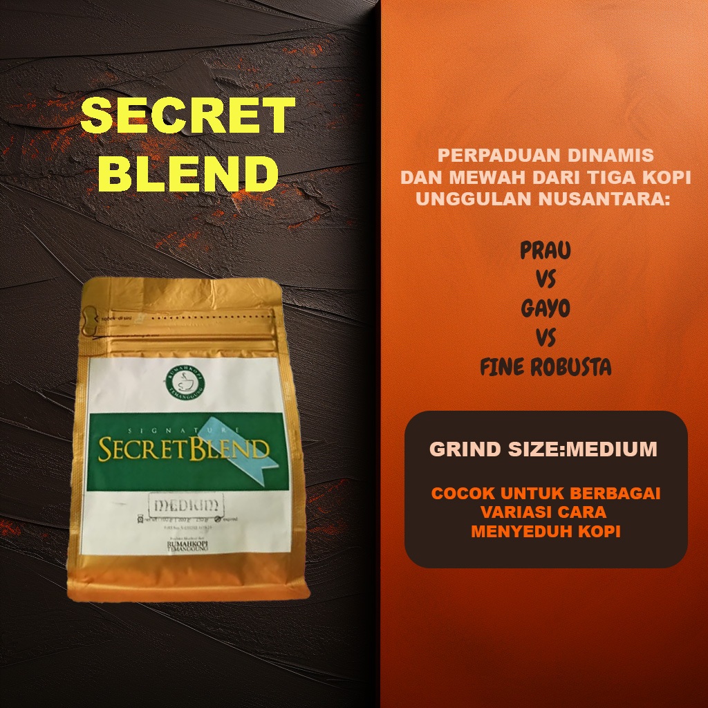 

Secret Blend Kopi Temanggung Espreso 100gr, 200gr