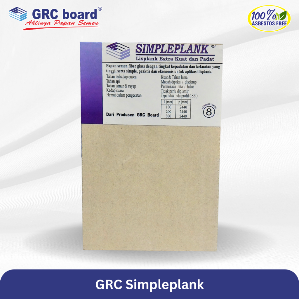 GRC SIMPLEPLANK - Aplikasi Lisplank - Papan Semen GRC - Variasi Ukuran
