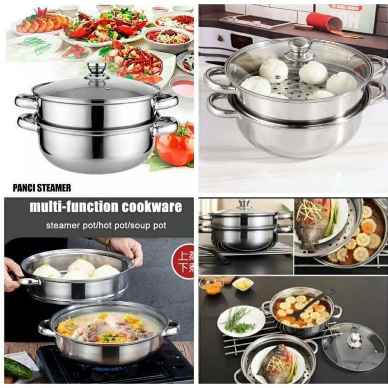 panci stemer kukus steinles 2susun/panci somay stemer 2susun
