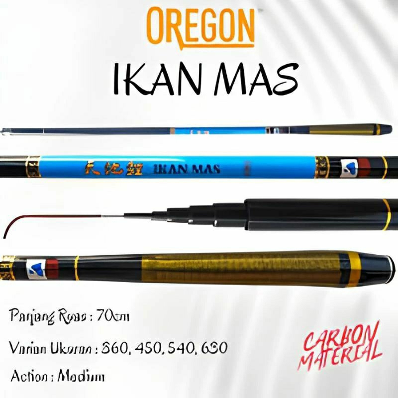 Joran Tegek Oregon Ikan Mas carbon kolong