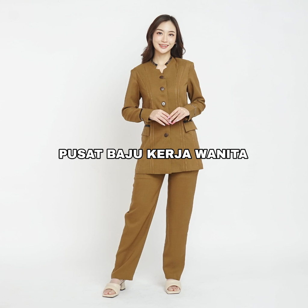 Seragam pemda wanita / Baju pdh pemda / Baju khaki pns asn wanita - 5002 Pemda Aceh