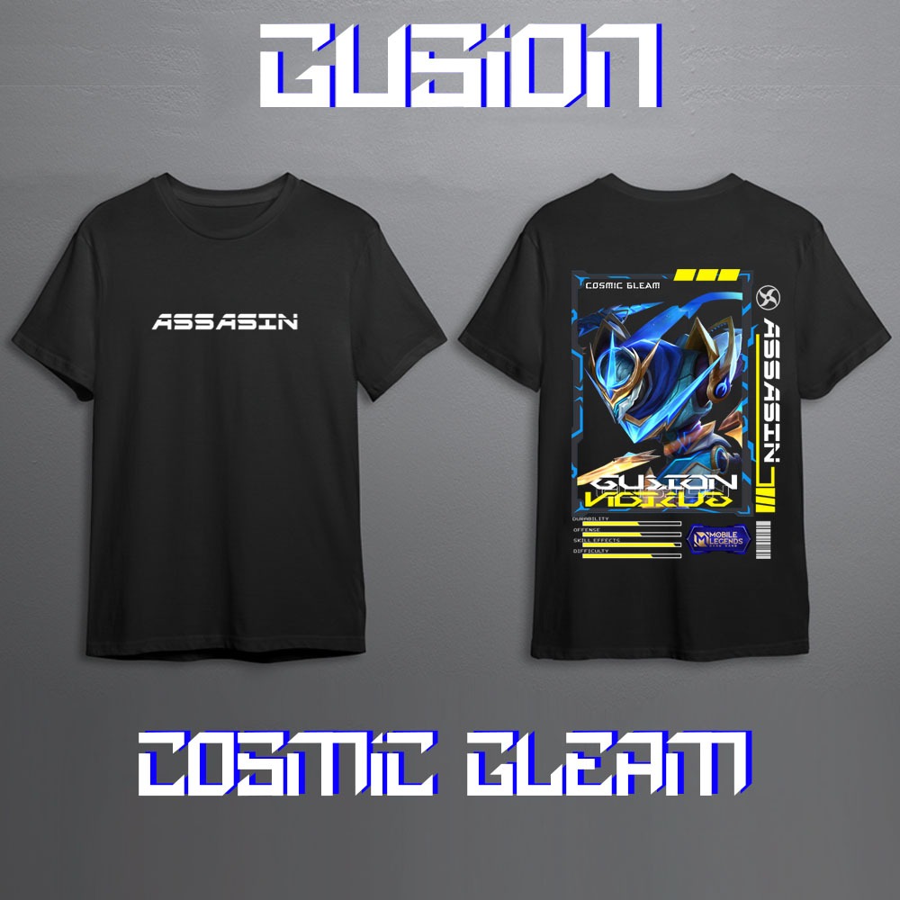Kaos Pria Mobile Legend Hero Gusion Skin Light Sonata//Kaos Mobile Legend//Kaos ML//Kaos Skin Gusion
