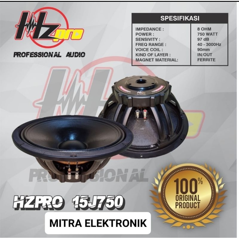 Speaker HZpro 15" 15J750 Hzpro 15 inch 15j 750 Original