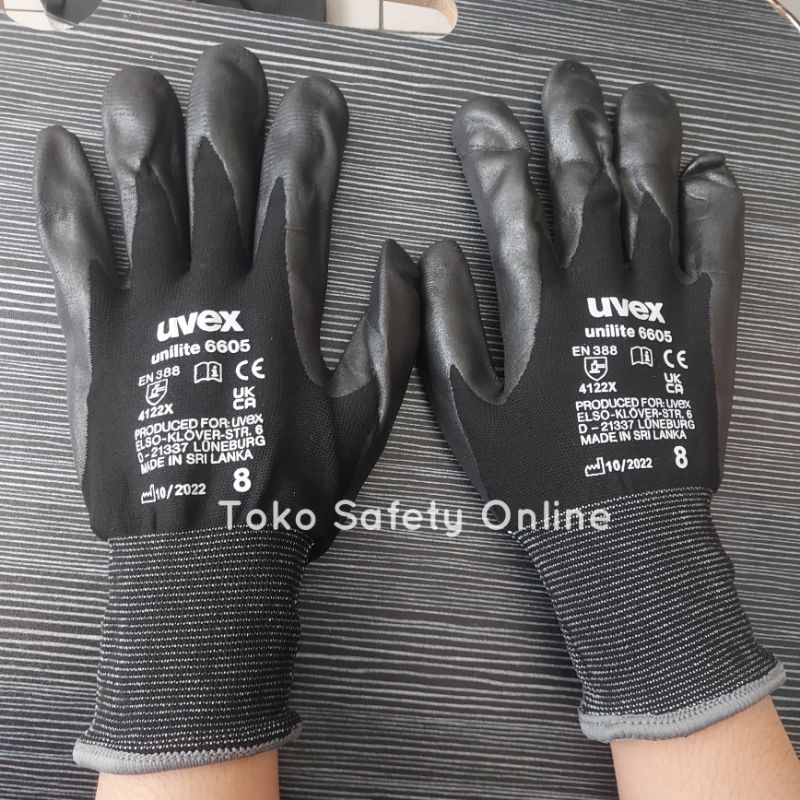 UVEX Hand Gloves Unilite 6605 - Hand Protection 60573 UVEX - Sarung Tangan Uvex