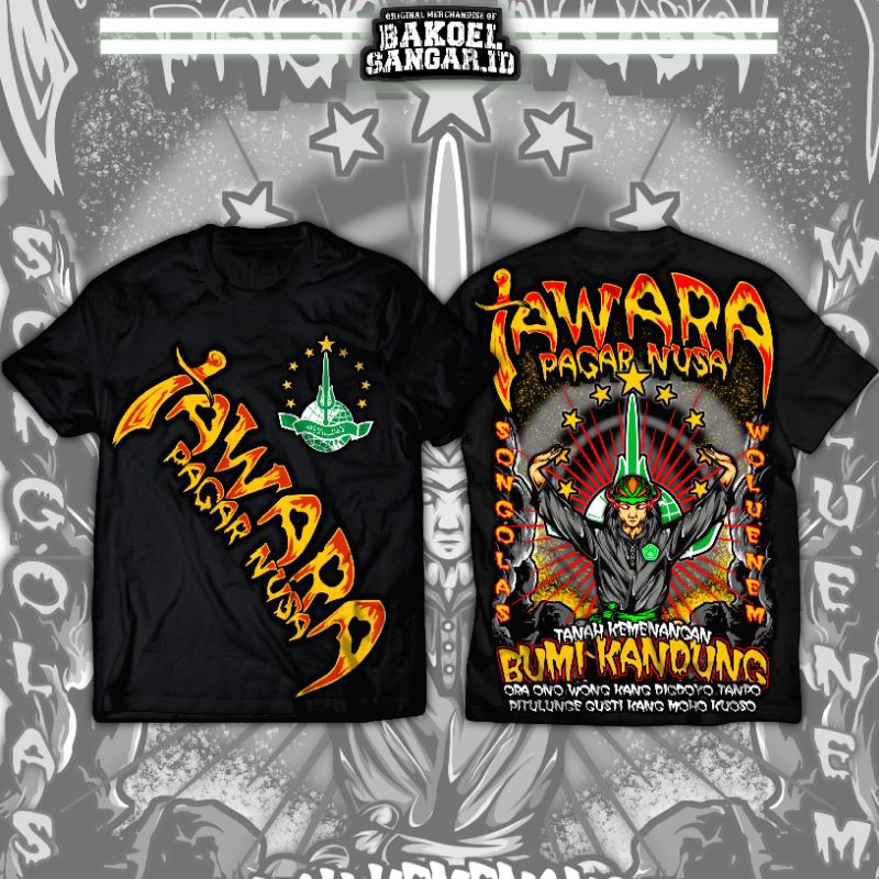 Kaos JAWARA Pagar Nusa ( A2 FULL PUNGGUNG) Kaos Pagar Nusa Lawasan Kaos Pagar Nusa Keren