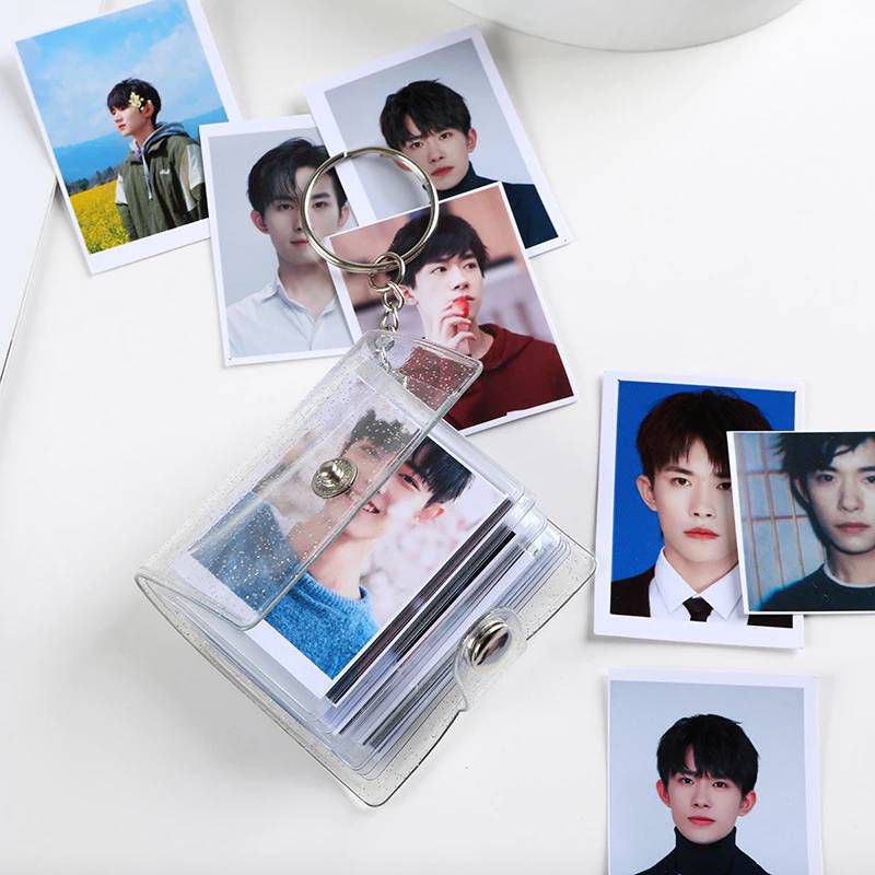 Album Foto Mini/ Gantungan Keyring Keychain Photobook/ Gantungan Photo ID Album Pas Foto 3x4cm Kpop 