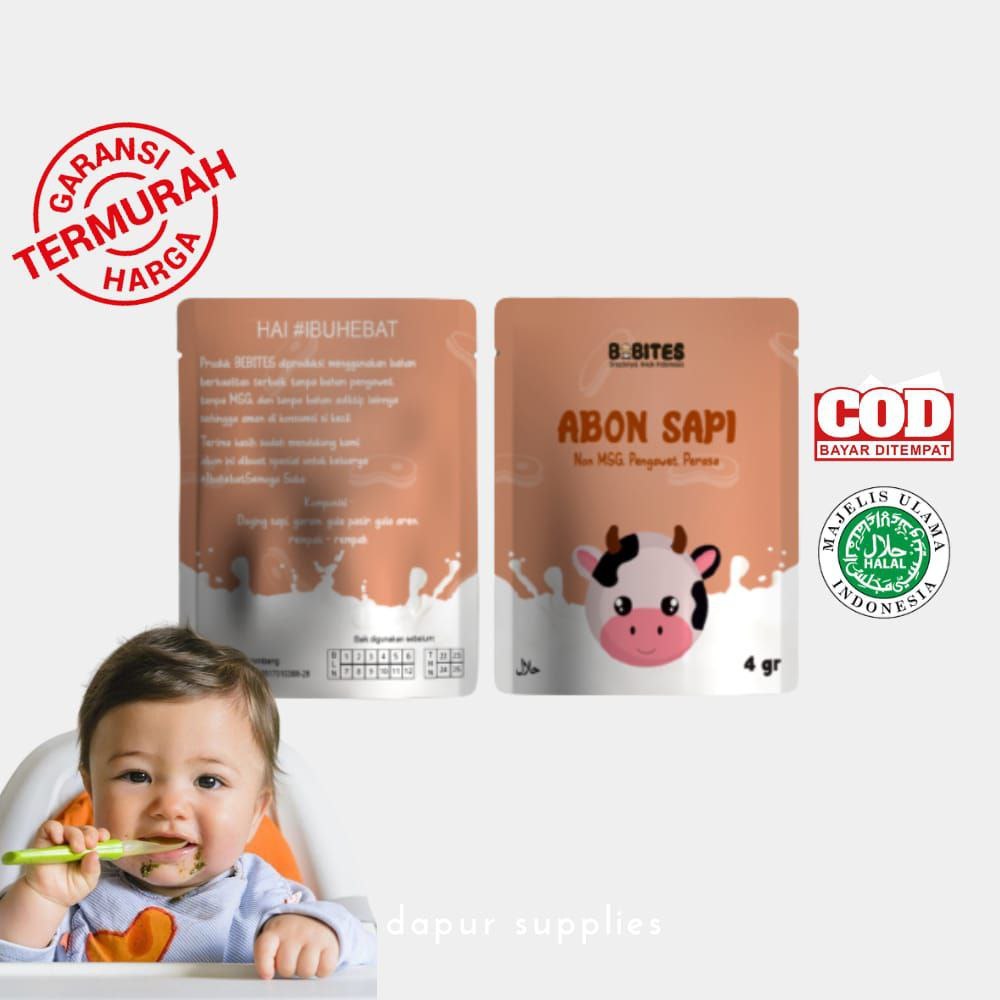 

Abon Sapi Abon Mpasi Bayi 4gr / Abon Sapi Sachet Sehat Tanpa Pengawet / Abon Bayi Non MSG