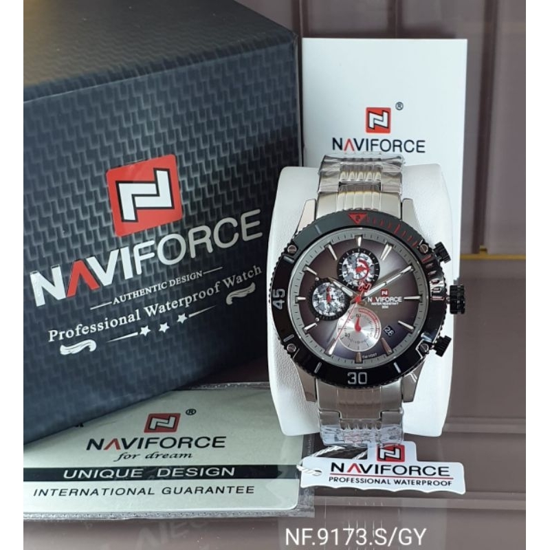 Jam Tangan Pria Naviforce 9173 Chrono Rantai