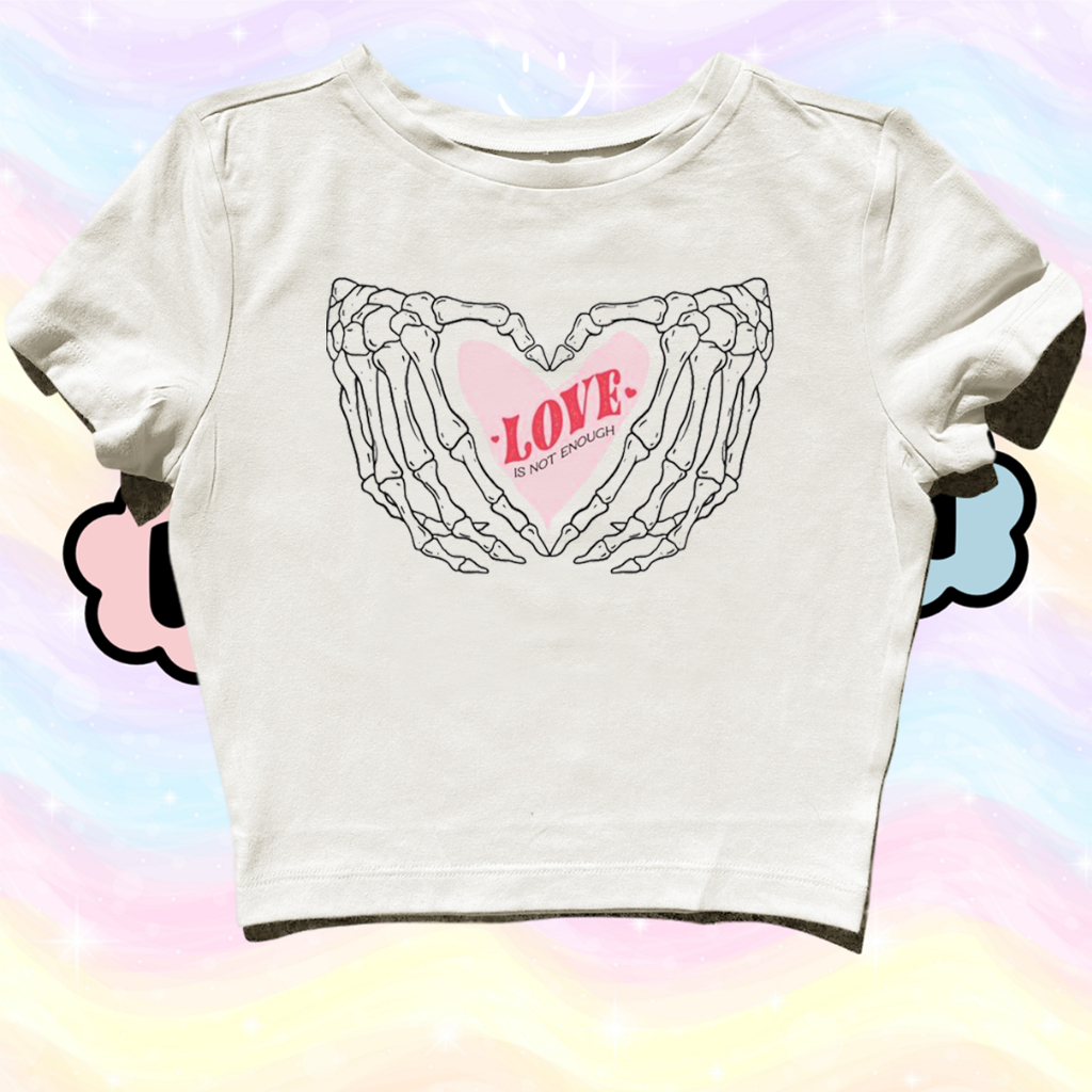 STARPERSON | CROP TOP LOVE IS NOT ENOUGH | GRUNGE | Y2K | METAL | VINTAGE | ANIME | BAND | KPOP | RO