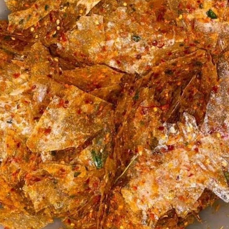 

KRIPIK KACA 250gr PEDAS DAUN JERUK / Kriuk Gurik Renyah / Bumbu Melimpah Khas Ngajagosnack