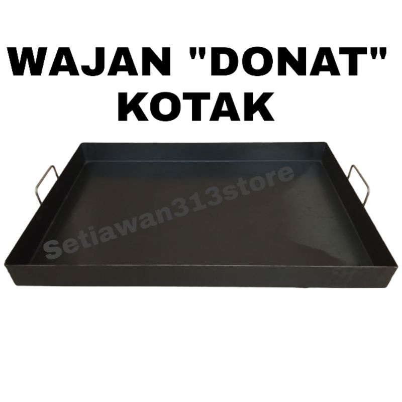WAJAN KOTAK WAJAN DONAT TINGGI 5cm WAJAN PENGGORENGAN SERBAGUNA WAJAN PLAT HITAM TEBAL 2MM