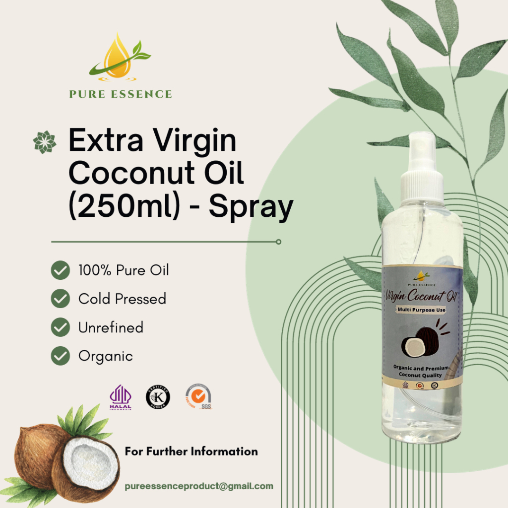 

Pure Essence VCO Extra Virgin Coconut OIL 250ml - Minyak Kelapa Murni (Tutup Spray)