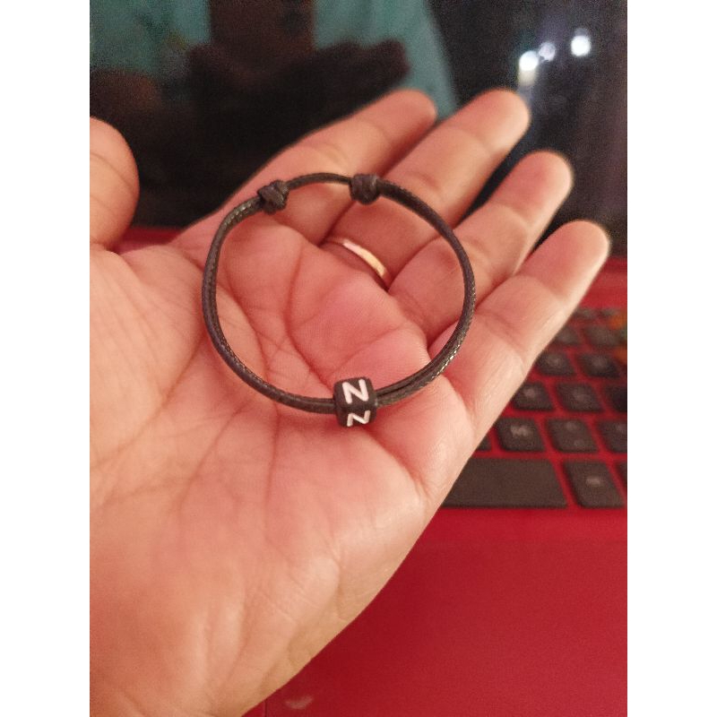 GELANG INISIAL 1 HURUF DADU A/Z & GELANG MAGNET INISIAL DADU