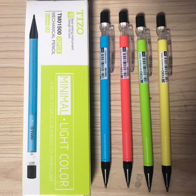 

Pensil mekanik / mechanical pencil tizo 0.5 light color TM01500 isi 12pcs