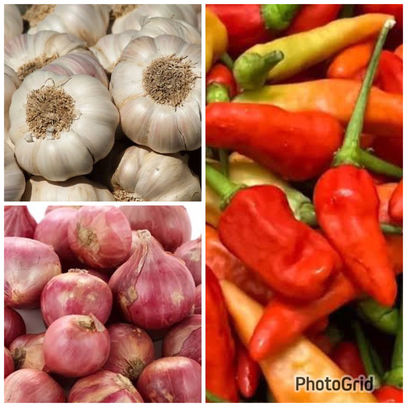 BAWANG MERAH 1/2 kg BAWANG PUTIH 1/2 kg CABE RAWIT 1/2 kg