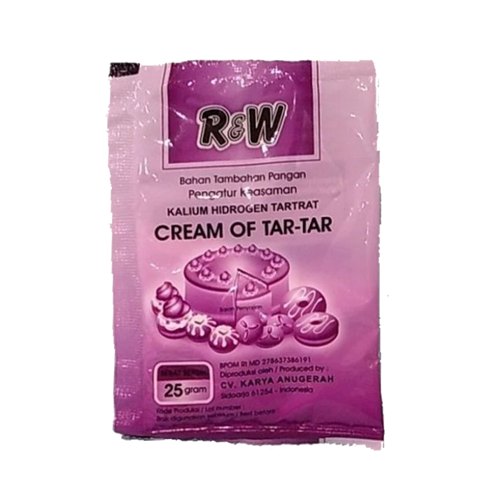

Cream of tar tar R&W 25g / COT R&W 25g / cream of tar tar sachet 25g