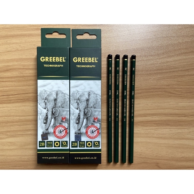 

Pensil 2B Greebel | Pensil Pencil Kayu | Grafit | Graphite 2B (12pcs)