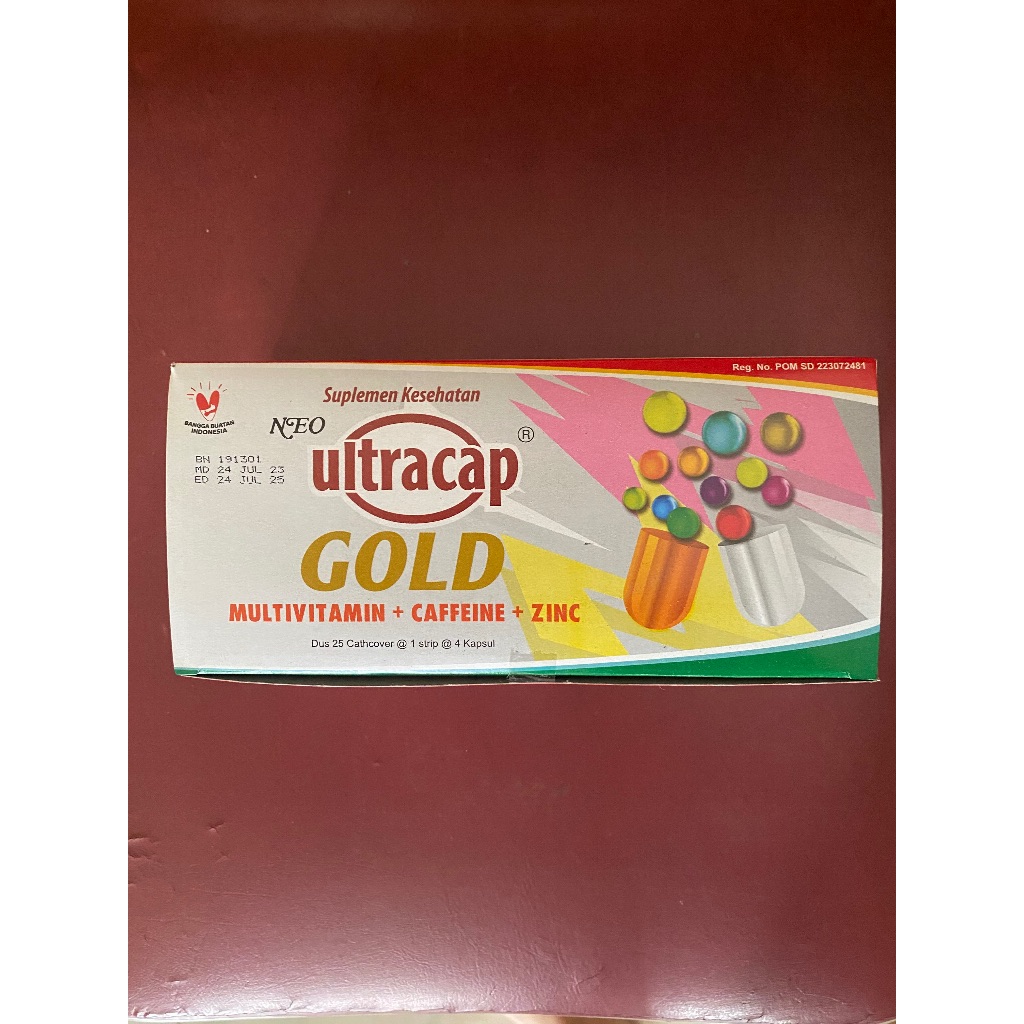 Neo Ultracap Gold Suplemen Multivitamin C E B Complex Caffeine Zinc