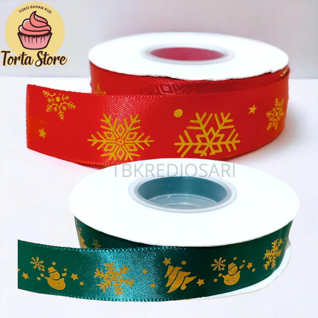 

Ribbon Natal 2,5cm dan 2cm