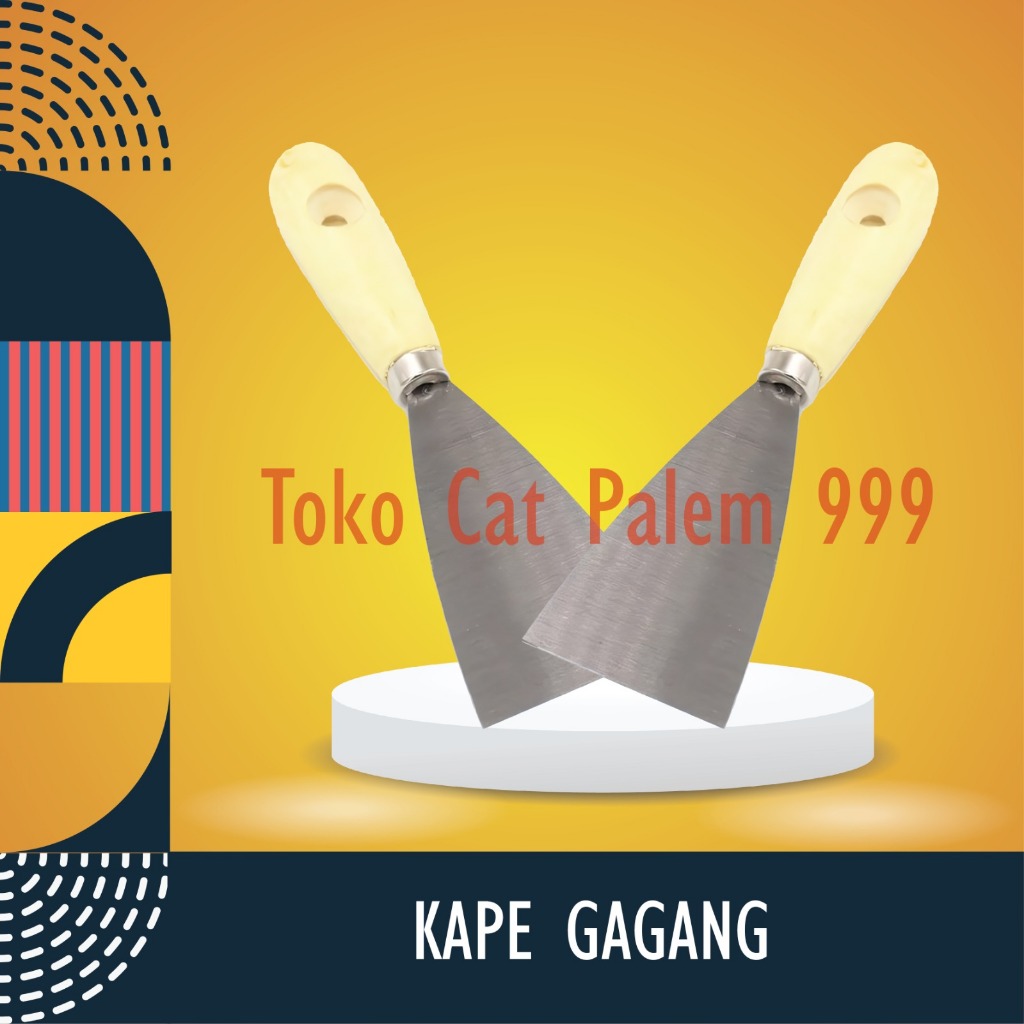 Kape Gagang Karet Pisau Dempul Pengerok Cat Scrapper / Kape Besi