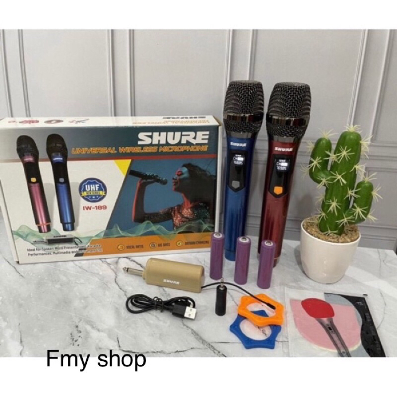 Mic Shure IW 189 Model Terbaru Baterai Cas