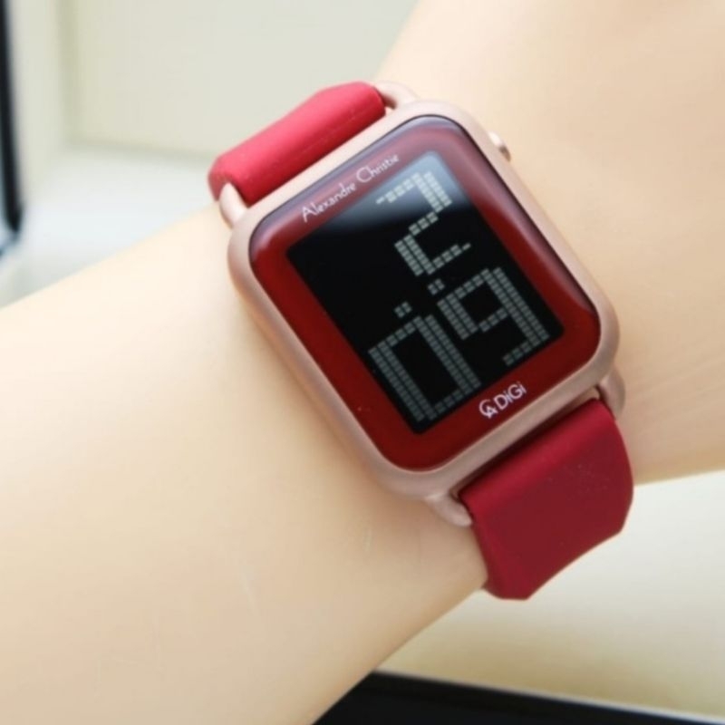 jam tangan wanita alexander cristie original ac9332 digi merah