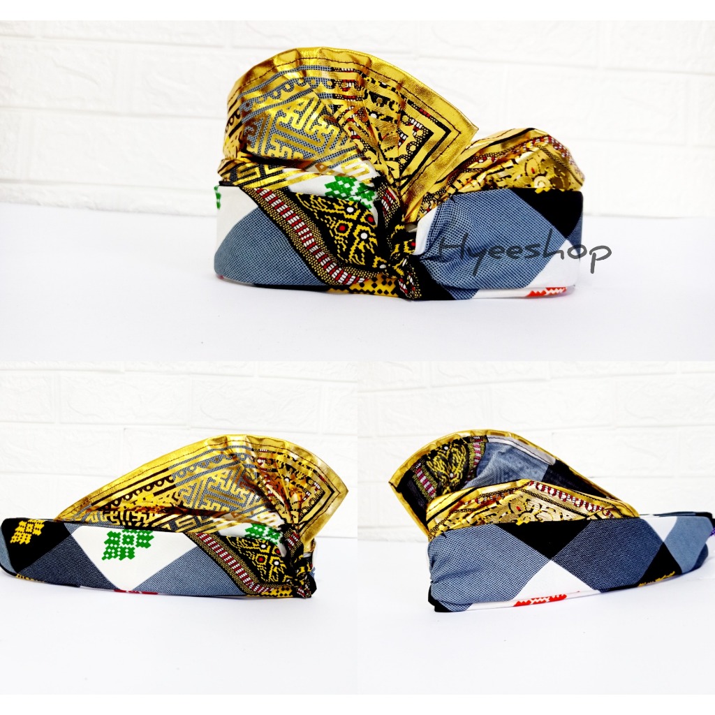 Udeng Bali - Iket Bali Etnik Udeng Bali Kotak Abu